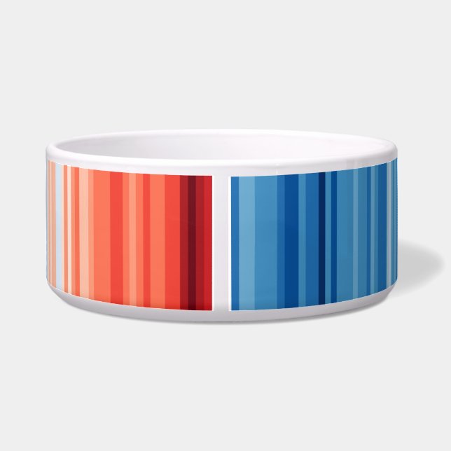 Modern Trendy Birthday Holiday Gift Climate Stripe Bowl (Back)