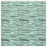 Modern Trendy Black Lines Neomint Green Background Fabric
