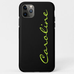 Modern Trendy Black with Any Name iPhone 11 Pro Max Case