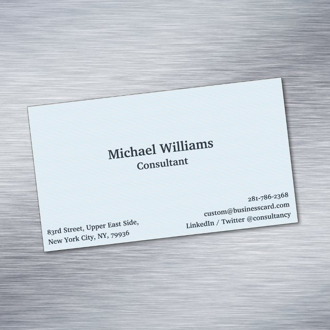 Modern Trendy Blue Lines Elegant Professional Business Card Magnet (Modern Trendy Blue Lines Elegant Professional Business Card Magnet)
