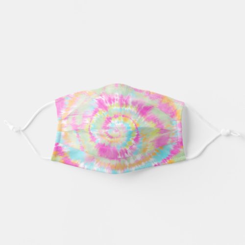 Modern trendy boho cool tie dye pastel watercolor adult cloth face mask