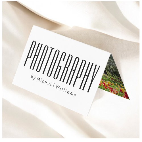 Modern Trendy Bold Photographer Business Card