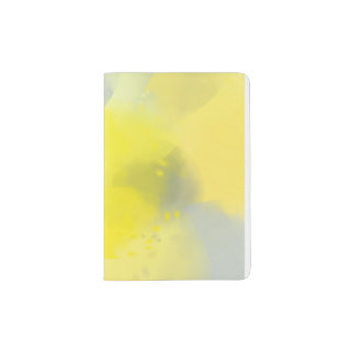 MODERN TRENDY BRIGHT YELLOW AND GREY ABSTRACT PASSPORT HOLDER