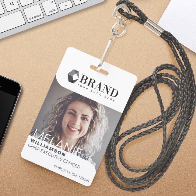 Modern & Trendy Business Professional Photo ID Badge (Creator Uploaded)