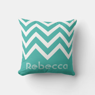 Modern Trendy Chevrons Personalized Throw Pillow