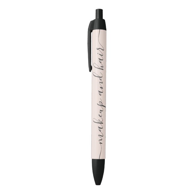 Modern trendy chic blush pink ombre makeup name pen (Top (Vertical))