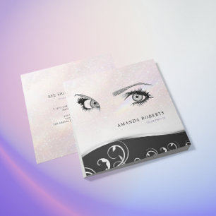 Modern Trendy Chic Makeup Artist Square Business Card
