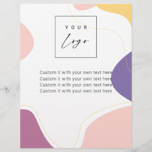 Modern Trendy Chic Wavy Shapes Your Logo Flyer
