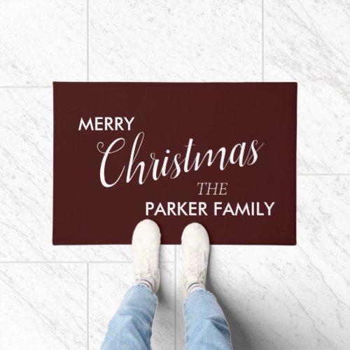 Modern Trendy Christmas Dark Dusky Doormat