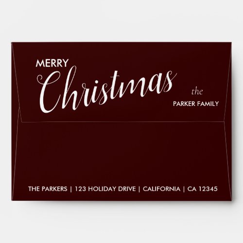 Modern Trendy Christmas Dark Dusky Envelope