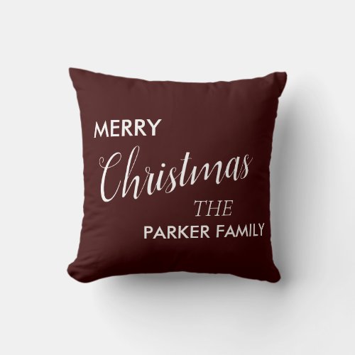 Modern Trendy Christmas Dark Dusky Throw Pillow