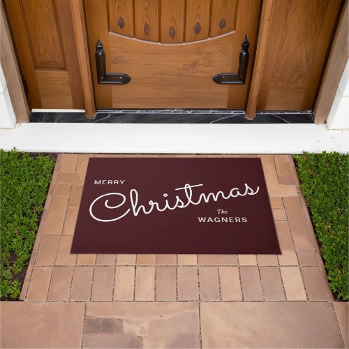 Modern Trendy Christmas  Holiday Doormat