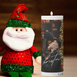 Modern Trendy Christmas | Romantic Couple Photo  Pillar Candle<br><div class="desc">Cozy up your home with this romantic and modern Christmas pillow candle featuring a trendy couple's photo. Perfect for the holiday season,  this unique candle makes a thoughtful gift for loved ones or a beautiful addition to your own home decor.</div>