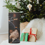 Modern Trendy Christmas |  Romantic Couple Photo  Pillar Candle<br><div class="desc">Share the magic of the season with loved ones using this modern and trendy Christmas pillar candle featuring a romantic couple's photo. Perfect for holiday greetings,  this stylish design combines festive cheer with sentimental charm.</div>