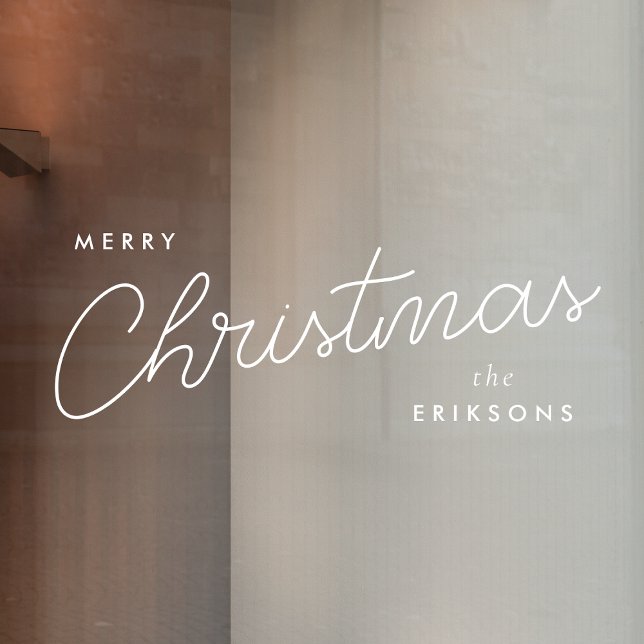 Modern Trendy Christmas | Stylish Handwritten Window Cling (Creator Uploaded)