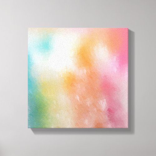 Modern Trendy Colorful Abstract Art Red Pink Blue Canvas Print