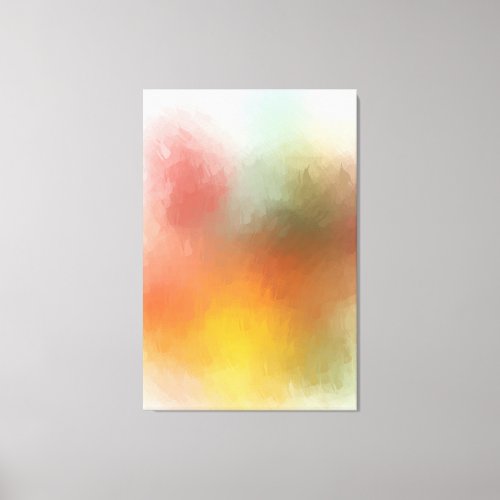Modern Trendy Colorful Abstract Art Red Yellow Canvas Print