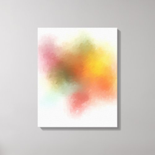 Modern Trendy Colorful Abstract Artwork Blue Red Canvas Print