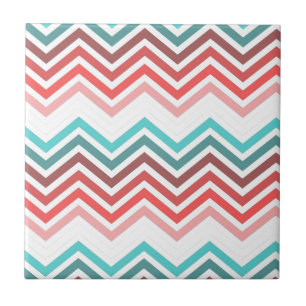Modern, trendy, colorful chevron zigzag tile