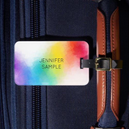 Modern Trendy Colorful Design Elegant Template Luggage Tag