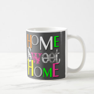 Modern Trendy Colorful Home Sweet Home Coffee Mug
