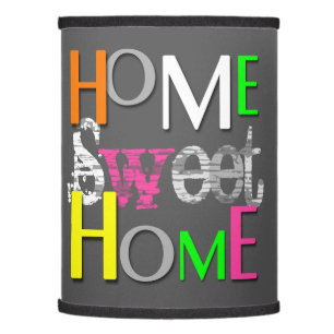 Modern Trendy Colorful Home Sweet Home Lamp Shade