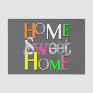 Modern Trendy Colorful Home Sweet Home Tissue Paper