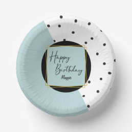 Modern Trendy Confetti Dots Birthday for Her Paper Bowls