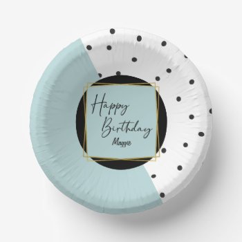 Modern Trendy Confetti Dots Birthday For Her Paper Bowls by DancingPelican at Zazzle