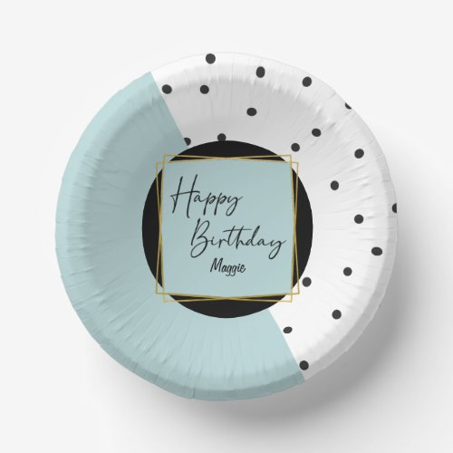Modern Trendy Confetti Dots Birthday for Her Paper Bowls