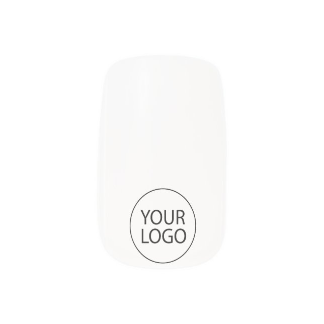 Modern Trendy Create Your Own Name white  Minx Nail Art (Left Thumb)