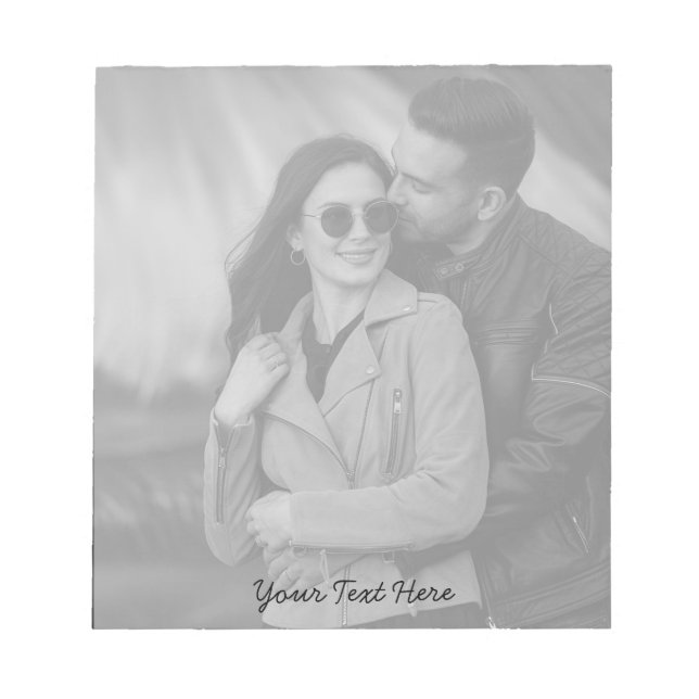 Modern Trendy Create your own photo and Text       Notepad (Front)