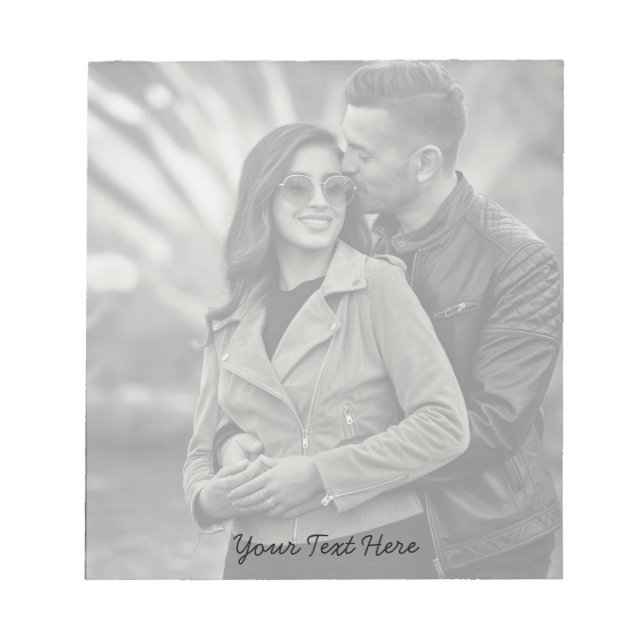 Modern Trendy Create your own photo and Text       Notepad (Front)