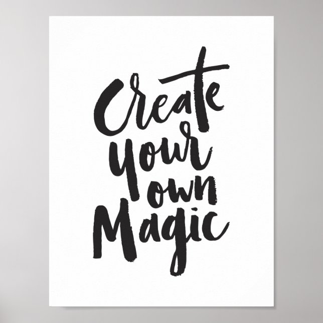 Modern Trendy Custom Inspirational Quote Poster (Front)