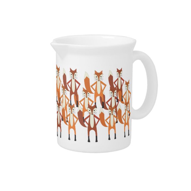 Modern Trendy Cute Fox Pattern Pitcher (Right)