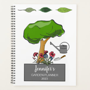 Modern trendy cute garden gardening planner