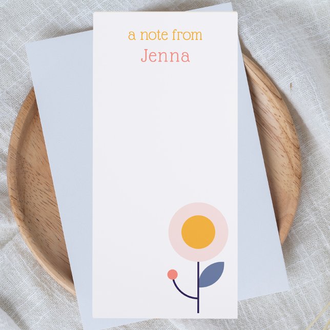 Modern Trendy Cute Stylish Simple Floral Magnetic Notepad (Creator Uploaded)