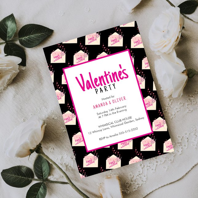  Modern Trendy Cute Valentine's Party invitation (Creator Uploaded)