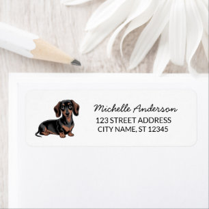 Modern Trendy Dachshund Dog Return Address    Label