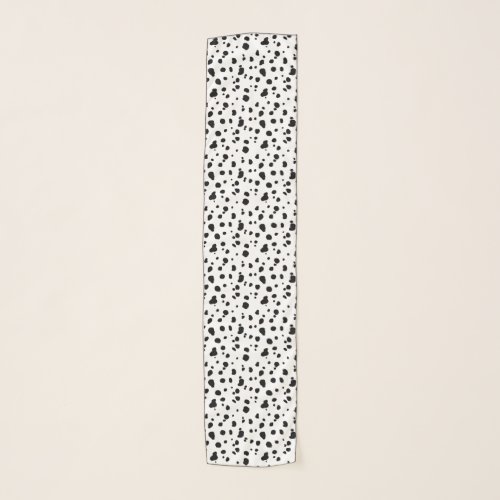 Modern Trendy Dalmatian Print Scarf