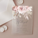 Modern Trendy Designer Dusty Rose Blush Wedding Acrylic Invitations<br><div class="desc">Modern Trendy Designer Dusty Rose Blush Wedding Acrylic Invitation
See matching collection in Niche and Nest Store</div>
