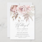 Modern Trendy Designer Dusty Rose Blush Wedding