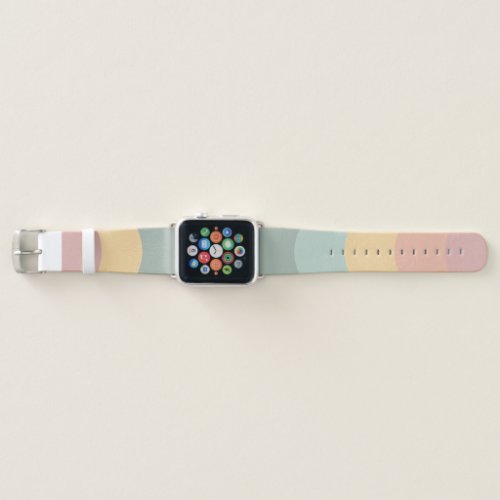 Modern Trendy Earth Tone Pastel Color Apple Watch Band