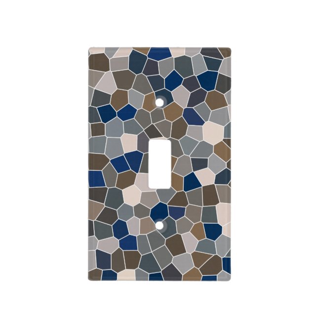 Modern Trendy Earth Toned Pattern Light Switch Cover (Front)