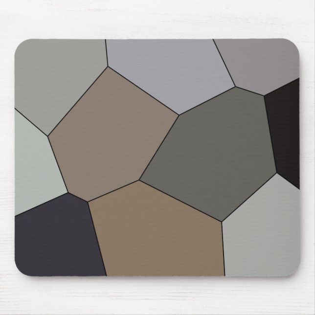 Modern Trendy Earth Toned Pattern Mouse Pad (Front)