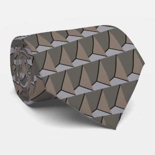 Modern Trendy Earth Toned Pattern Neck Tie
