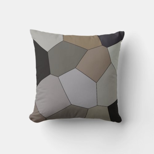 Modern Trendy Earth Toned Pattern Throw Pillow