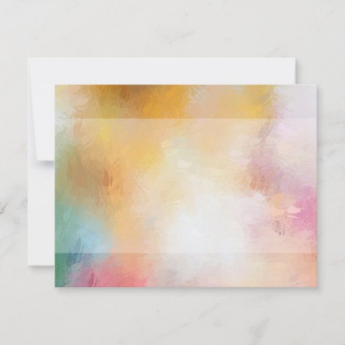Modern Trendy Elegant Abstract Art Colorful Blank Note Card