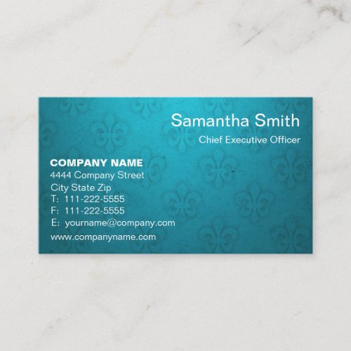 Modern Trendy Elegant Blue gradient plain minimal Business Card