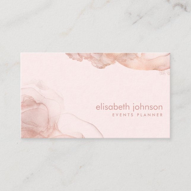 Modern Trendy Elegant Professional Makeup Artist   Business Card (Front)